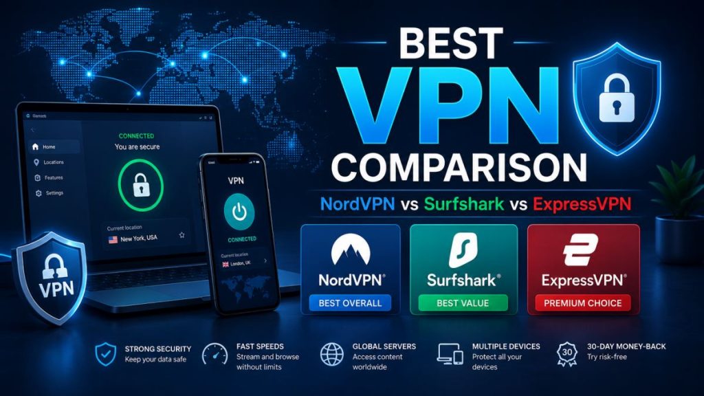 Best VPN comparison – NordVPN vs Surfshark vs ExpressVPN