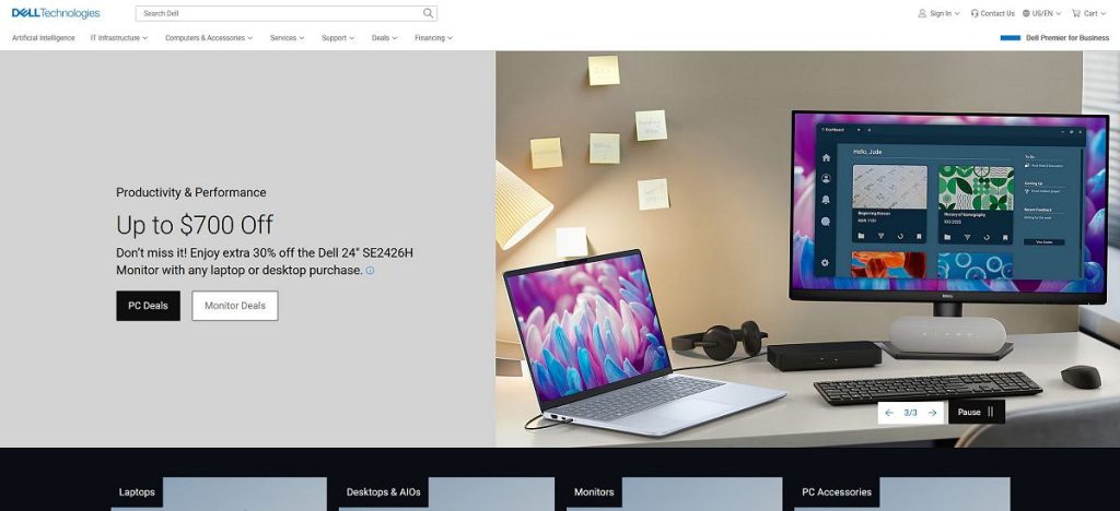 dell homepage