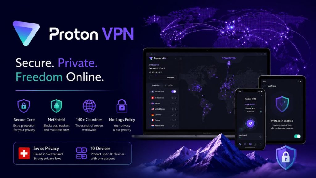 Proton VPN privacy and security features