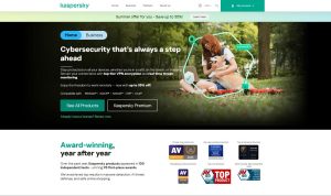 Kaspersky homepage