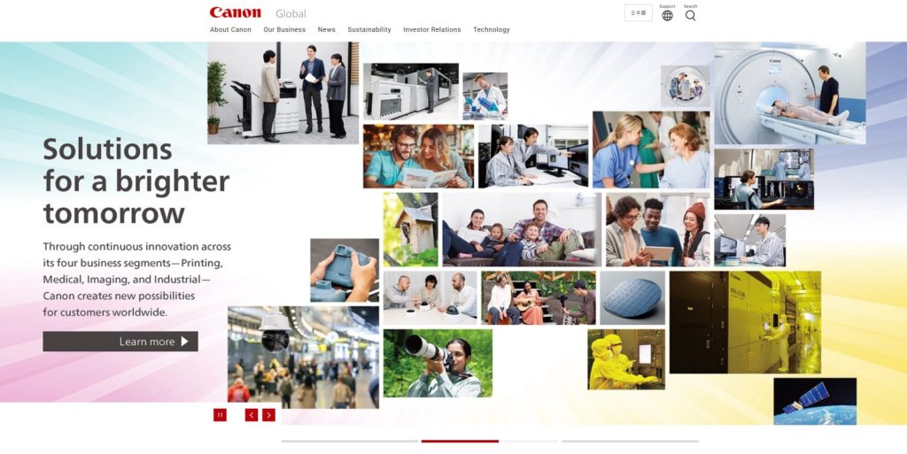 Canon cameras lenses printers scanners and imaging products