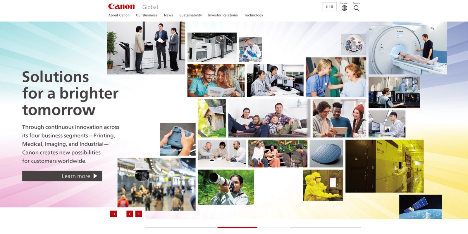 Canon cameras lenses printers scanners and imaging products
