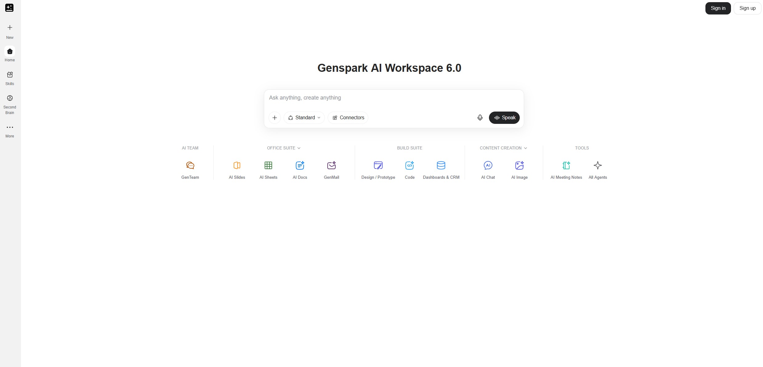 Genspark AI workspace for research presentations documents data analysis and productivity