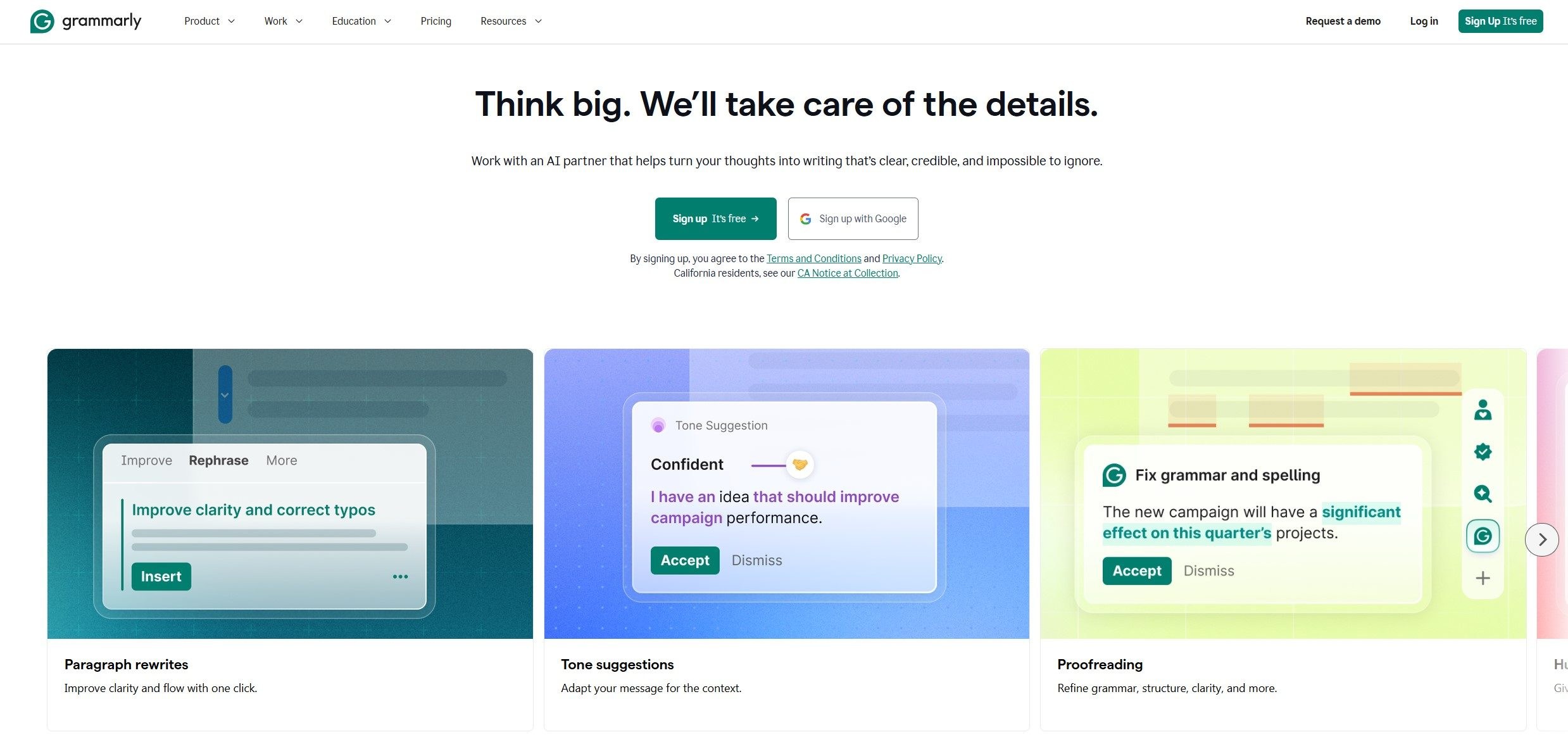 Grammarly AI writing assistant, grammar checker and writing improvement tools