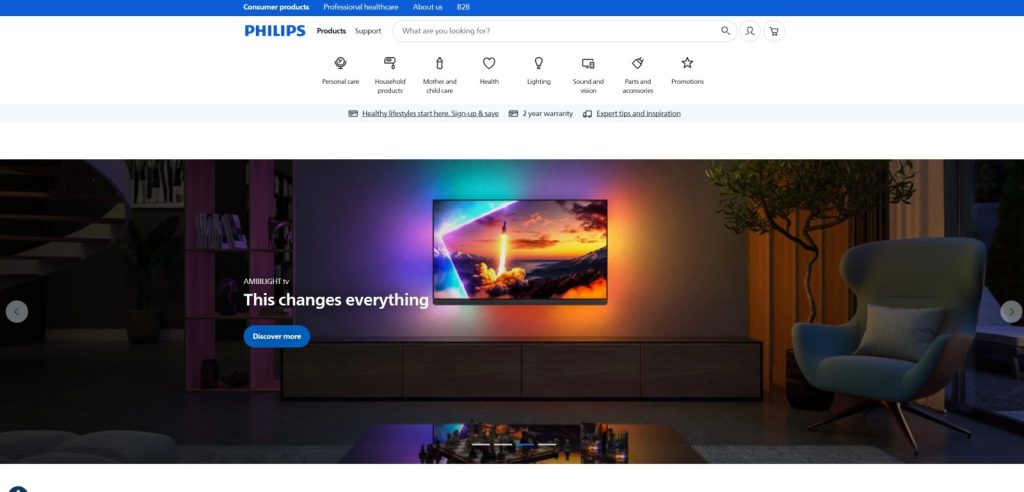 Philips personal care home appliances TVs audio and electronics