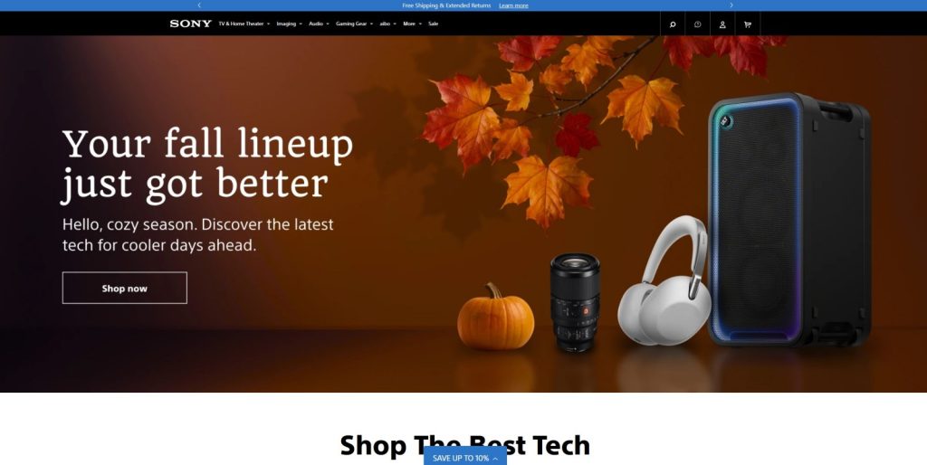 Sony TVs cameras headphones and electronics
