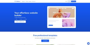 Weblium AI website builder with professional templates and visual editing tools