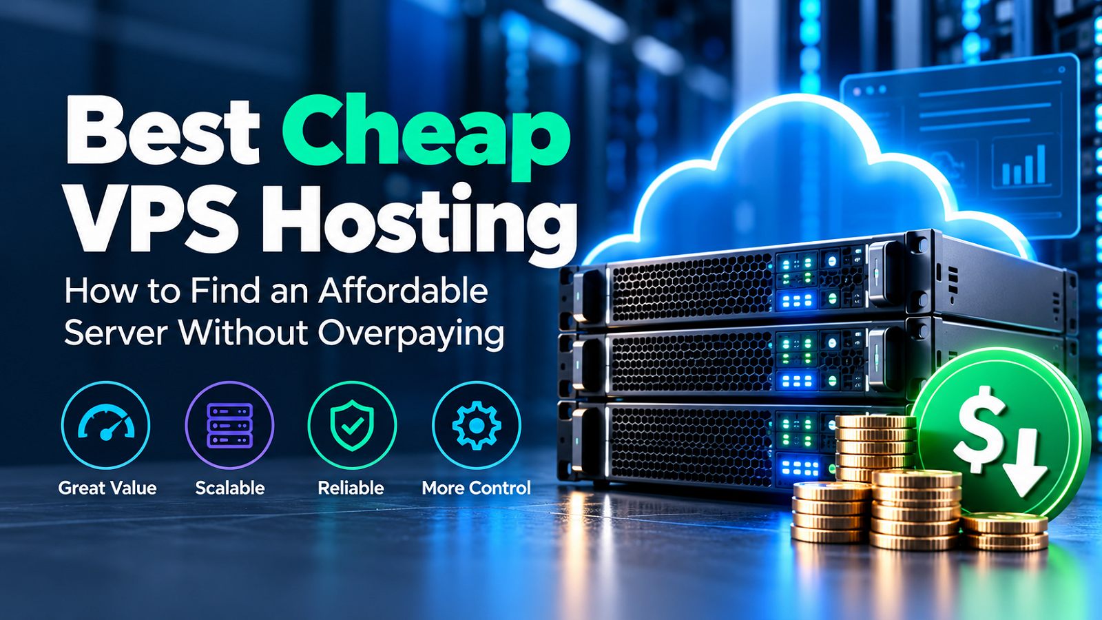 Affordable VPS hosting servers with cloud infrastructure and scalable resources